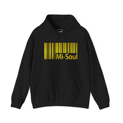 Hooded Sweatshirt - Mi-Soul Radio Gold Logo Graphite Black