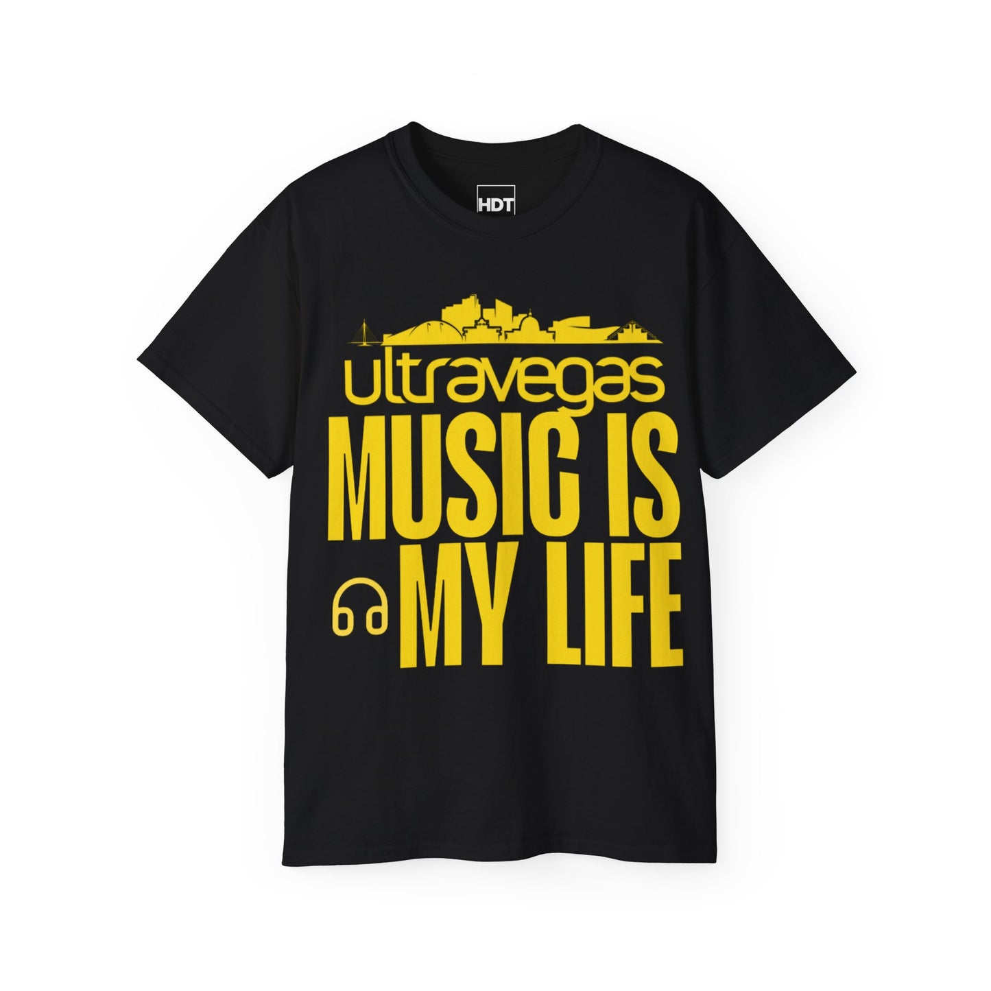 ULTRA VEGAS - Music is My Life Graphic T-Shirt for Music Lovers