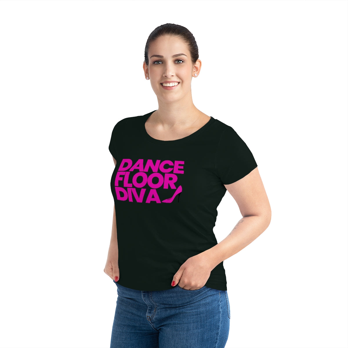 Dancefloor Diva Women's Tee - Blk/Cerise