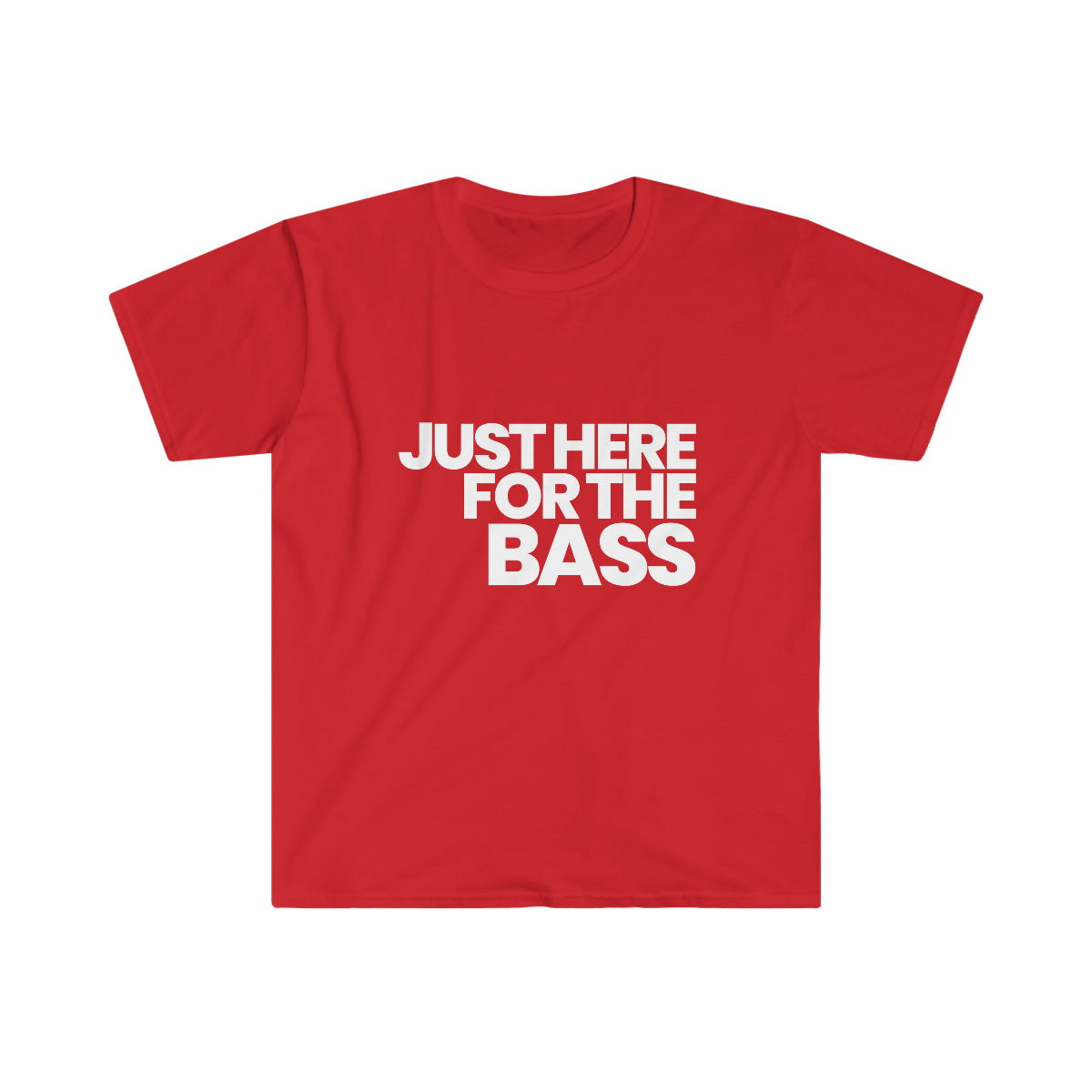 Here for the Bass Statement Tee - Red/Wht