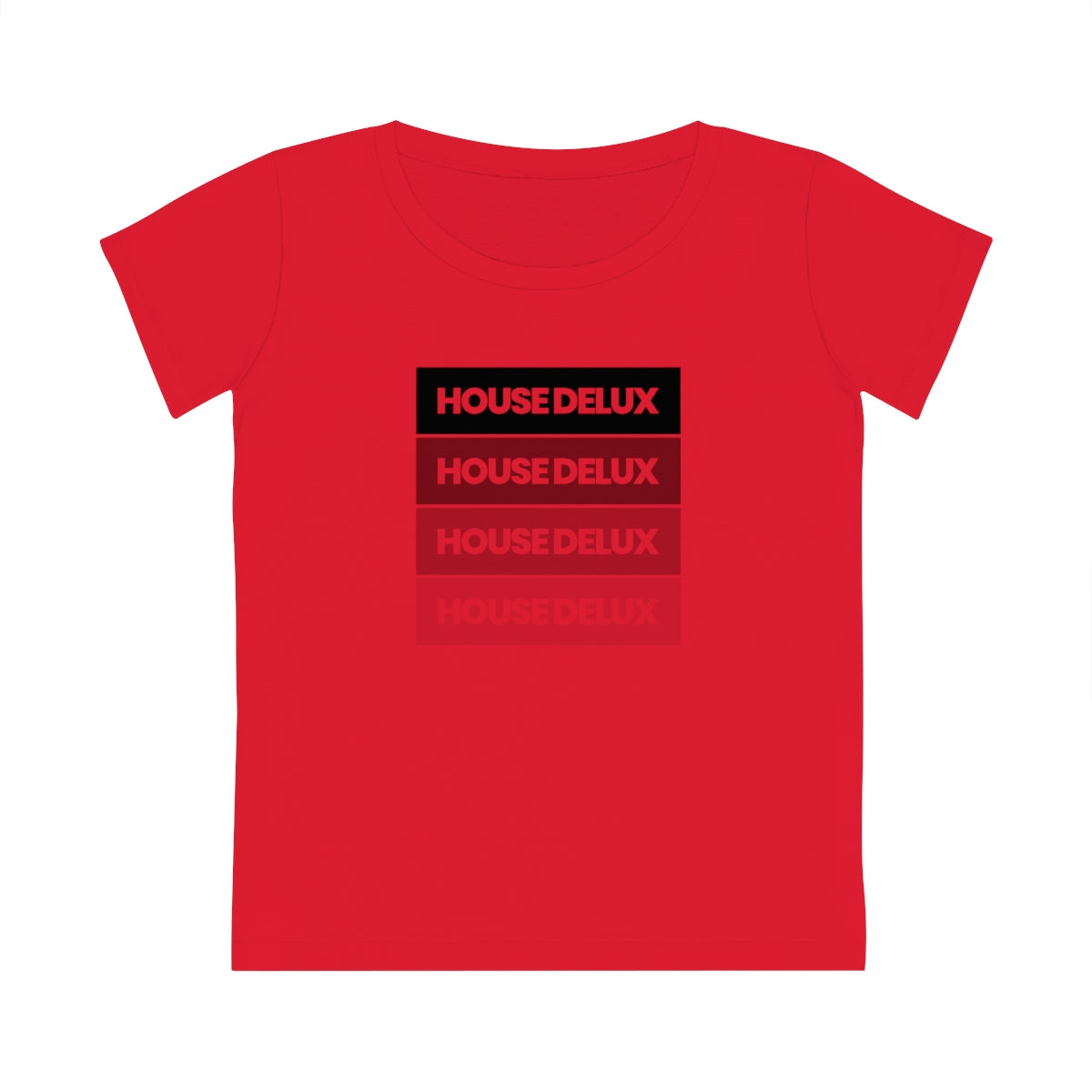 HD Block Fade Tee - Womens Red/Blk