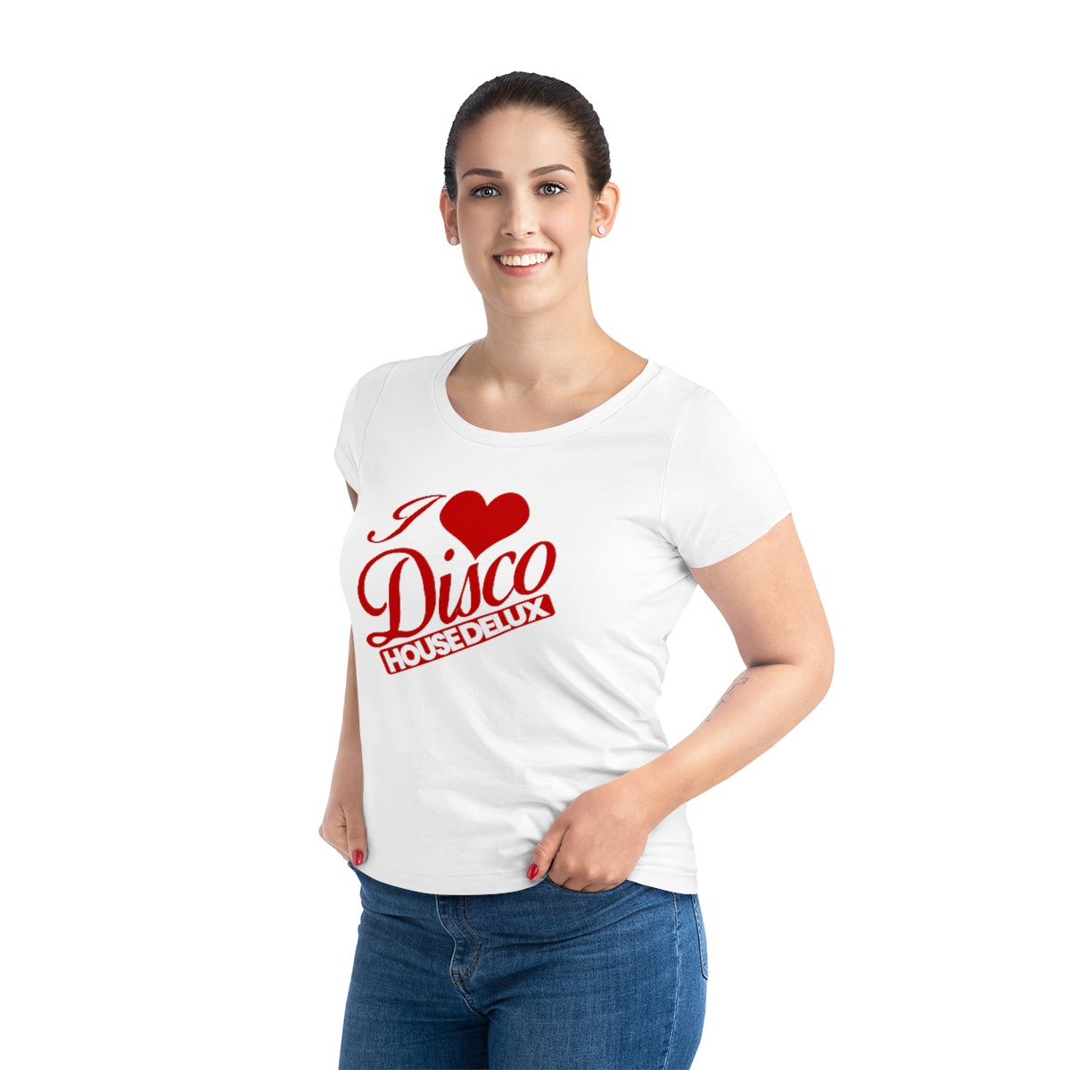 I Luv Disco Womens Tee - Wht/Red