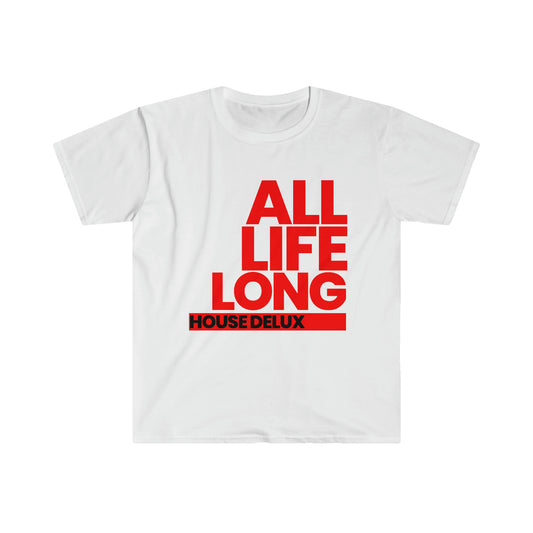 All Life Long Unisex Tee - Wht/red