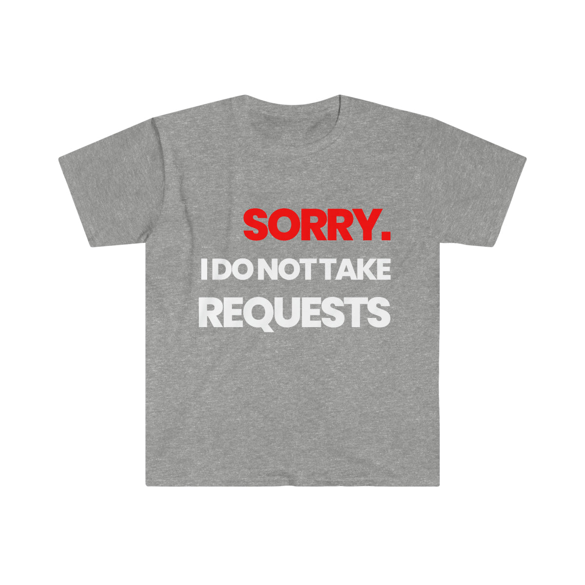 No requests Statement Tee - Red/Wht