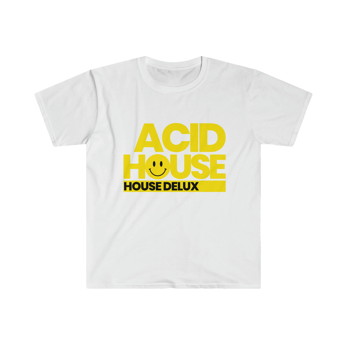 HDT Unisex Acid House Smiley tee - Blk/yel