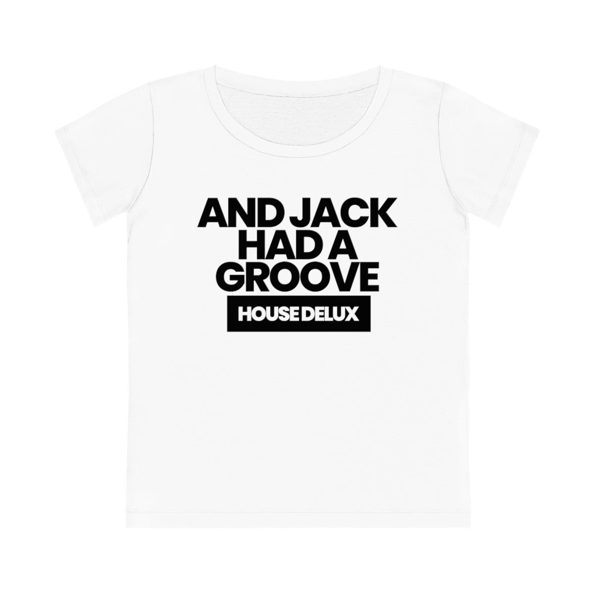 Jacks Groove Block Logo Tee - Womens Wht/Blk