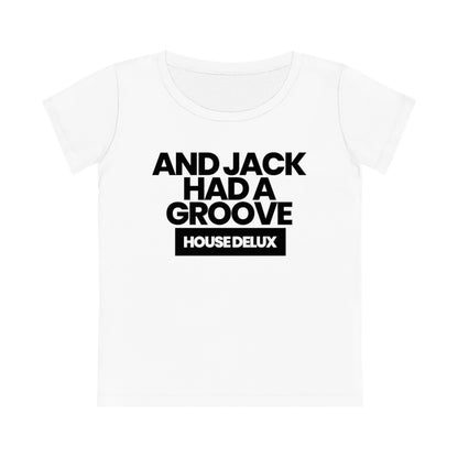 Jacks Groove Block Logo Tee - Womens Wht/Blk