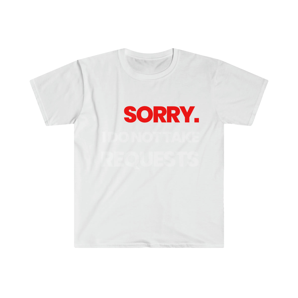 No requests Statement Tee - Red/Wht