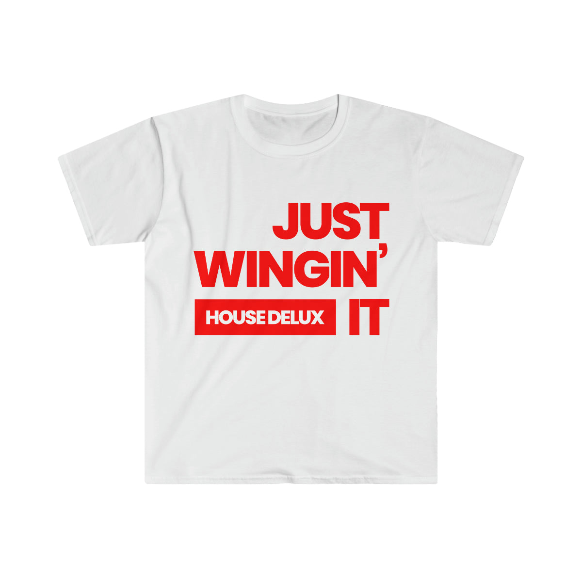 Just Winging' It Statement Tee - Red/Blk